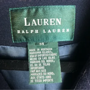 Lauren Ralph Lauren Lambs Wool Dress Work Casual Long Pea Coat Size 14 Pre-Loved thumbnail 8