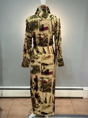 Multicolor Elan L/S Open Tie-Waist Shirtdress Size M NWT thumbnail 2