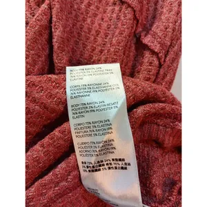 Free People Leo Henley Lg Oversized Long Sleeve Tunic Light Red Vintage... thumbnail 9