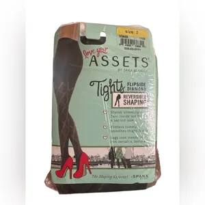 NWT Spanx Love Your Assets Flipside Diamond Reversible Shaping Tights Size 2 thumbnail 3