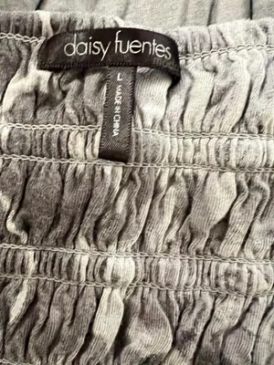 Gray strapless animal print dress thumbnail 6