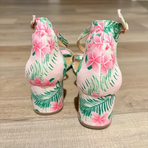 Comfortview The Orly Sandal block‎ heel floral Green Leaf pink size 10 thumbnail 3