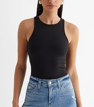 Express Body Contour Cropped Tank thumbnail 1