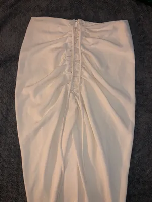 Windsor High-Rise Drama Ruched Midi Skirt - Medium thumbnail 6