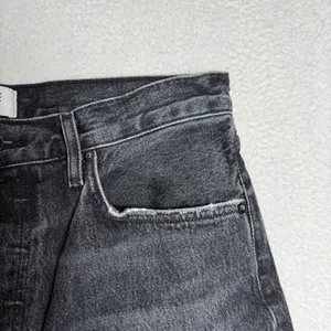 Agolde Womens Dame Jeans Size 29 Wide Leg Button Fly Ditch Black Cuffed thumbnail 4
