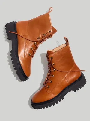 Madewell The Rayna Lace-Up Boot in Leather- 9 thumbnail 1