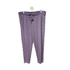 Torrid Slim Taper Studio Ponte High Rise Tie Pant Pink Houndstooth Plus Size 1X‎ thumbnail 3