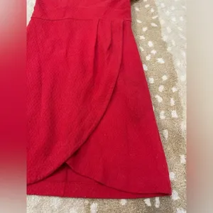 Maeve Anthropologie Womens Medium Splitshade Red Pullover Tulip Dress size M thumbnail 3