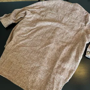Women’s Brown oversized Plaid‎ shirt Jacket thumbnail 5