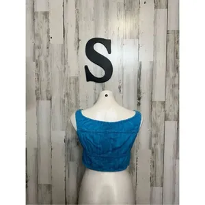 American Eagle blue blouse size small thumbnail 4