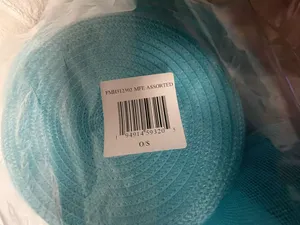 Turquoise Blue Wide Brim Mesh Bow Fascinator Sinamay Hat Style FMH312302 thumbnail 4