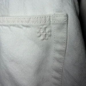 Tory Burch White Raw Hem Cropped Denim‎ Jeans Size 30 thumbnail 5