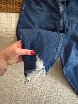 High waisted dark wash jeans thumbnail 5