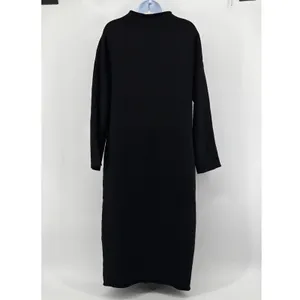 Frank & Eileen Black Isabelle Funnel Neck Triple Fleece Sweatshirt Midi Dress S‎ thumbnail 6