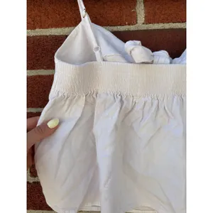 Y2K White Tie Front Cami Top One Size Coquette Minimal Summer Crop Tank thumbnail 5
