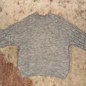 Grey Ballon Sleeve Warm Sweater Gray thumbnail 5