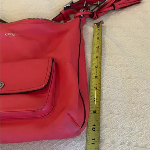 Coach Red Coral Shoulder handbag shoulder purse thumbnail 7