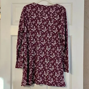 NWT Yak & Yeti Butterfly Long Sleeve Tunic Small thumbnail 4