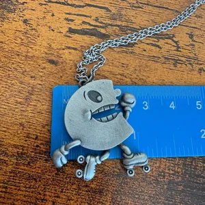 Silver-Tone Whimsical Character Pendant Necklace 20” thumbnail 6