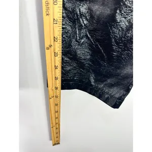 Abercrombie & Fitch The 90s‎ Straight Ultra High Rise Black Faux Vegan Leather 0 thumbnail 4