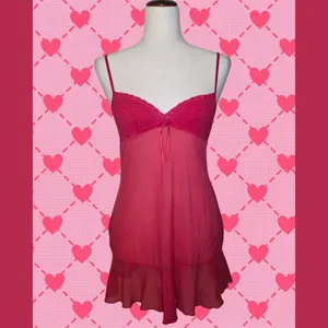 Victoria's Secret Angel's NWT Y2K 2006 Red Sheer Slip thumbnail 1