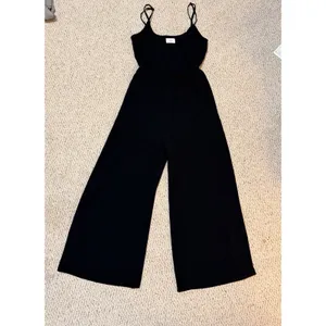 Wilfred‎ Aritzia Black Faux Wrap Cropped Wide Leg Jumpsuit XS Minimalist thumbnail 3