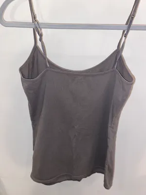 Old Navy Fitted Gray Basic Tank Top thumbnail 2
