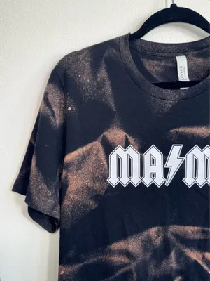 Mama Black & Tan Tie Dye Graphic Tee Short Sleeve Boutique thumbnail 3