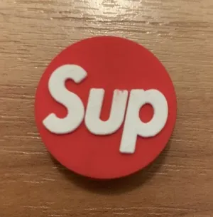 One Piece "Supreme" Shoe Charm Red White thumbnail 1