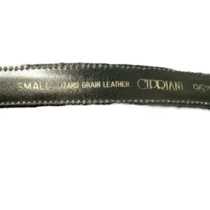 Vintage Cipriana lizard grain leather belt‎ small Blue thumbnail 3