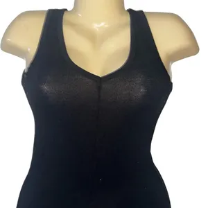 Sleek Black Maxi Tank Dress Size XS thumbnail 2