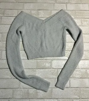 American Eagle Outfitters Off-the-Shoulder Cropped Cozy Sweater Size Small thumbnail 1