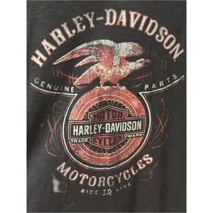 Harley Davidson Womens Black Denton County Texas Ride To Live Wings T-Shirt Size thumbnail 2