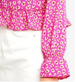 NWT Cotton On Bree Frill Leopard Blouse thumbnail 4