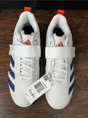 Adidas powerlift 5 weightlifting shoes white blue NEW 8.5 thumbnail 4