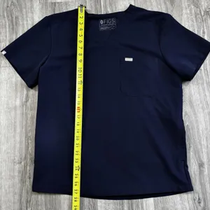 FIGS Technical Collection Scrub Top Women's Size Medium PO 1568 Blue thumbnail 4