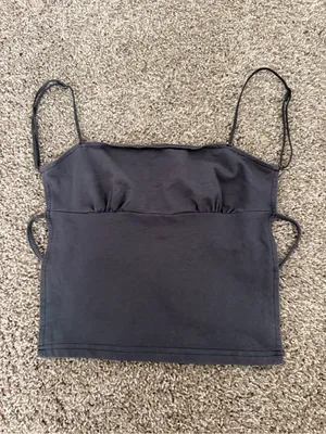 Edikted Charcoal Grey Strappy Tank Top thumbnail 4
