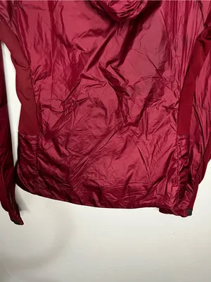 REI Co-Op Flash Insulated Hybrid Lightweight Packable Burgundy Hooded‎ Jacket thumbnail 9