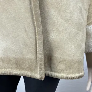 Marvin Richards Vintage Tan Suede Coat Size S Faux Shearling Lined‎ Western Boho thumbnail 3