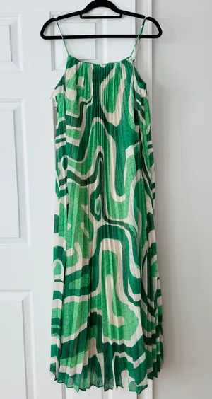 Farm Rio Square Neck Pleated A-Line Maxi Dress, Size M thumbnail 6