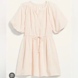 Old‎ Navy Waist-Defined Puff-Sleeve Mini Dress Large NWT thumbnail 8