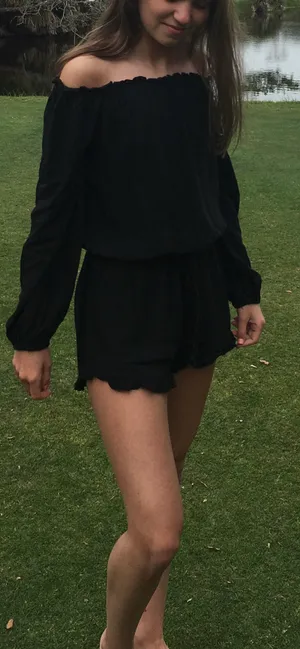 Brandy Melville Super Cute Off The Shoulder Romper thumbnail 1