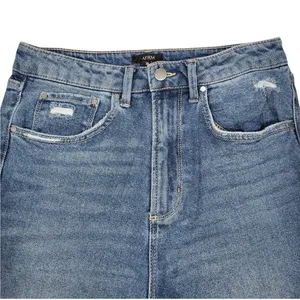AFRM Womens Bell Bottom Jeans‎ Size 28 Distressed High Rise Flare Denim thumbnail 3