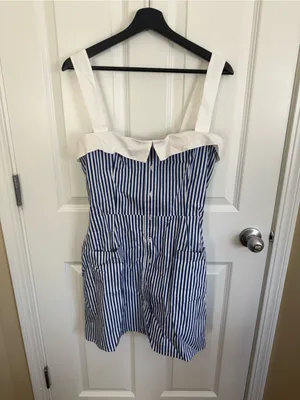 Amanda Uprichard Mindy Dress in Bayhaven Stripe L thumbnail 2