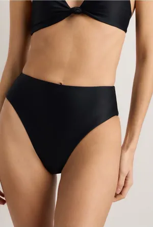 Quince Italian High Waisted Swim Bottom Black Size XL thumbnail 1