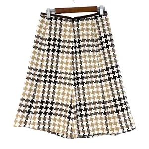 VTG 90s Perry Ellis Houndstooth‎ Skirt Womens 4 Academia Schoolgirl Classic thumbnail 2