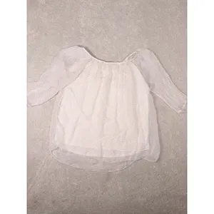 Viola Borghi Women's Made In Italy Lined Silk White‎ Polka Dot Top Size Small thumbnail 3