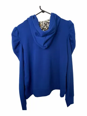 Bailey Blue puff-sleeve pullover hoodie royal blue NWOT thumbnail 2