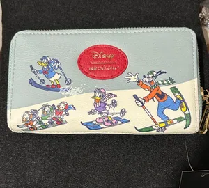 Disney NWT Light Blue and White Wallet with Skiing Characters thumbnail 1