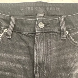 American Eagle Super High-Rise Ultra Wide Leg Jeans Black Strigid Womens 8 Short thumbnail 6